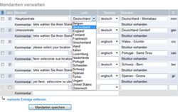 im Ideenmanagement / betrieblichen Vorschlagswesen - 
                    	Anlegen und Verwalten von Mandanten
